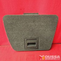 Trunk cover storage compartment trim