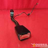 Belt latch with warning contact