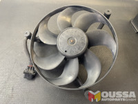 Radiator fan electric motor diffuser