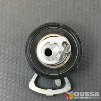 Timing belt tensioner roller tensioning